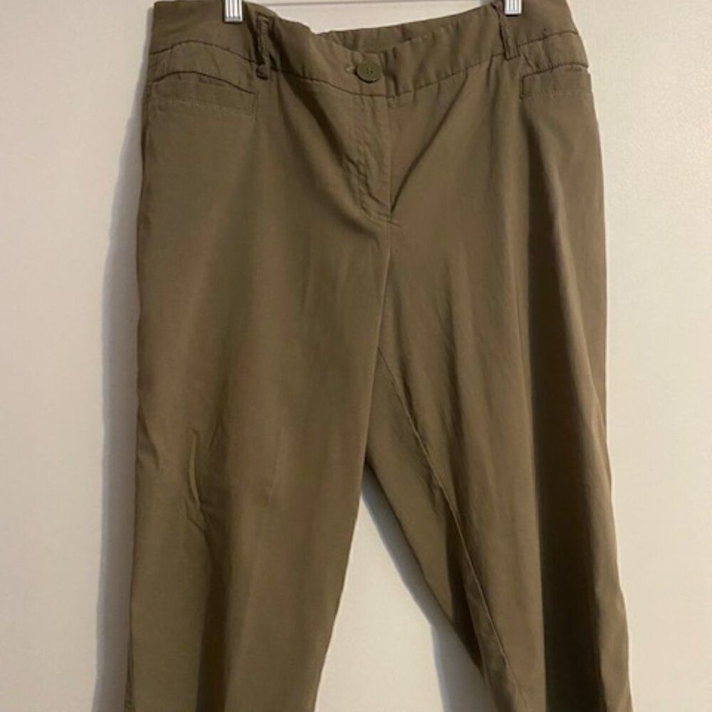 Dalia Collection Women Green Capri pants, size 14W